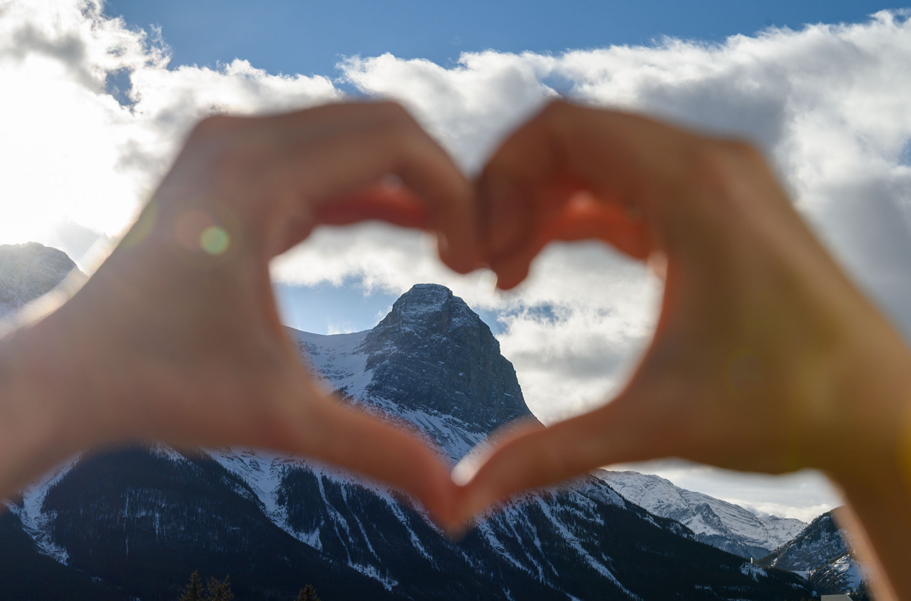 Heart Hands Rocky Mountain Downtown Canmore