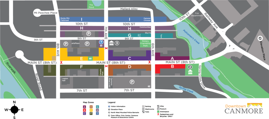 Downtown Canmore Map